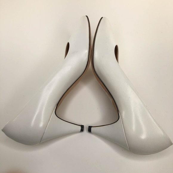Cole Haan Tensile Air White Leather Slip Heels - Picture 9 of 11